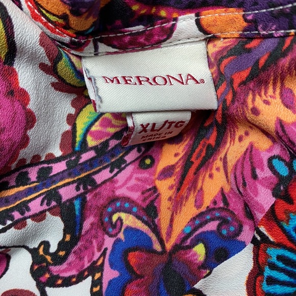 Merona XL floral tank with pocket - Picture 3 of 3